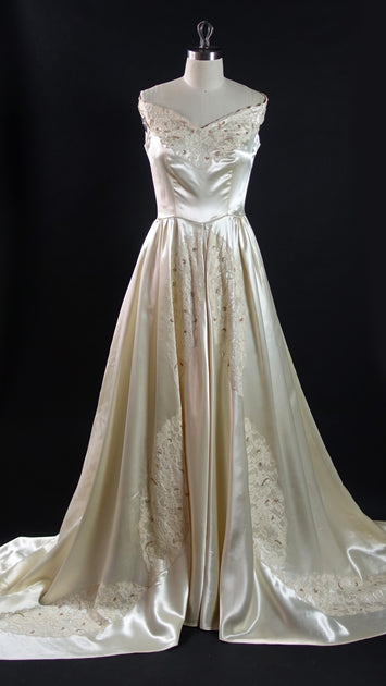 1940s best sale satin dress