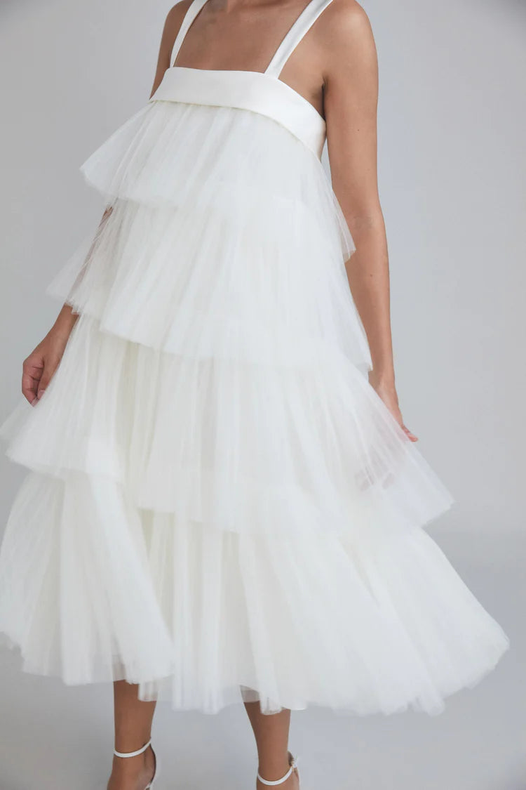 Tulle Trapeze Dress – Silver Moon