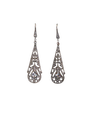 Art Deco Chandelier Wedding Earrings | Silver Moon