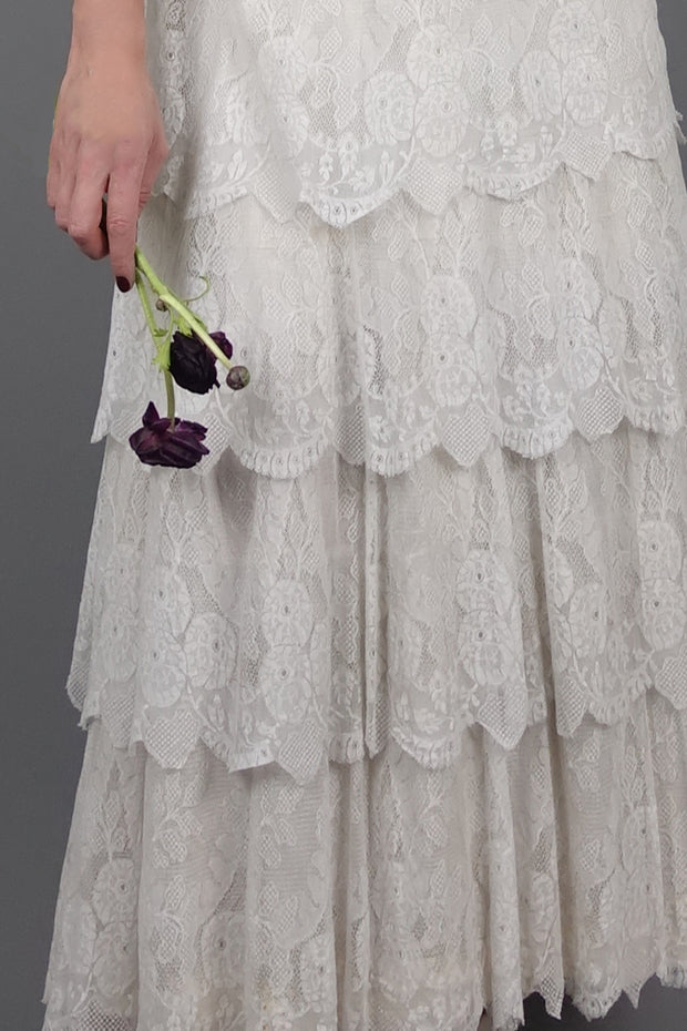 Clara Vintage Wedding Dress | Silver Moon detail