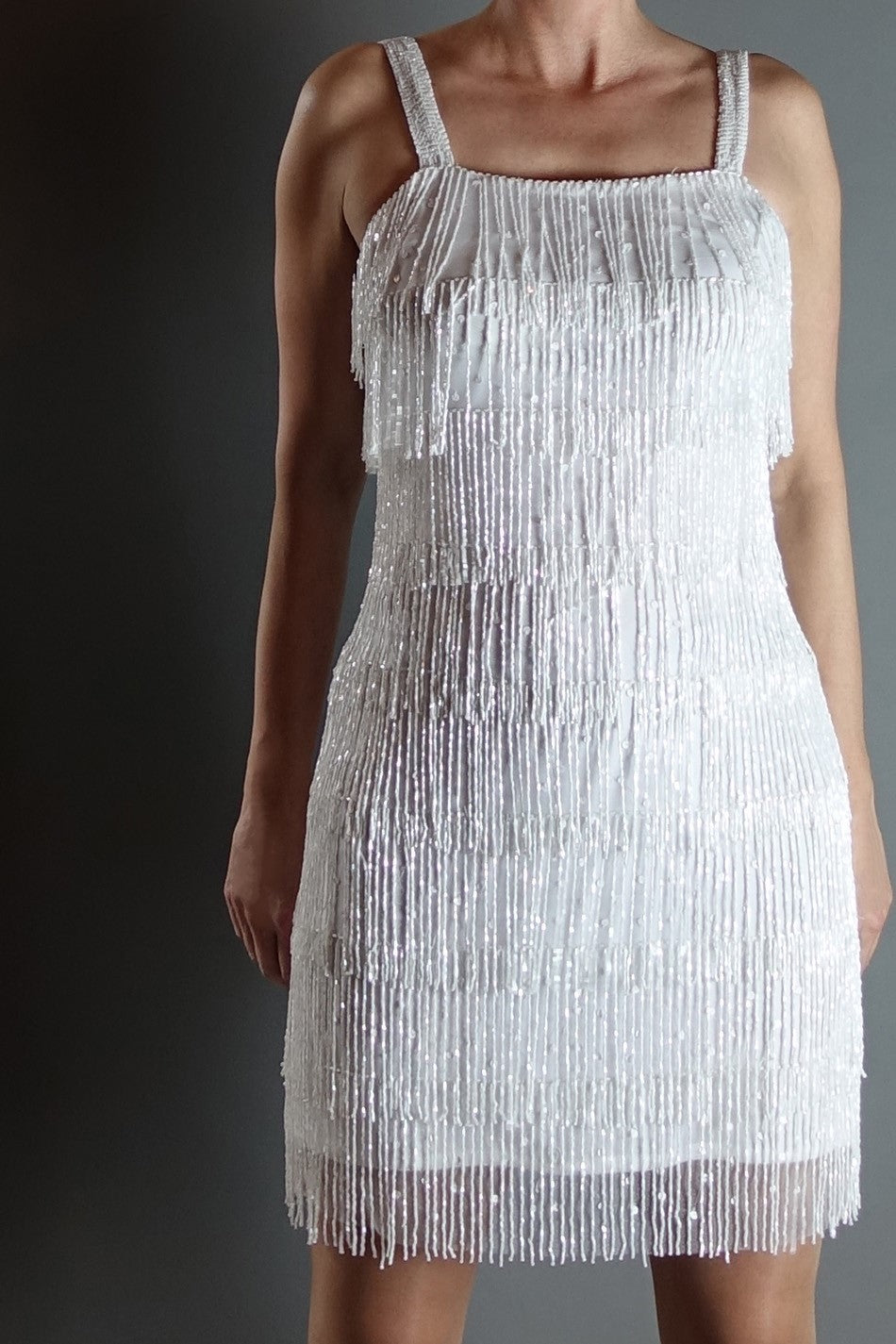 silvermoon sequin dress Embellished Split Hem Sleeveless Sequin Scoop Neck, Tamera Gown in Gun Metal, Size XS, For Cocktail
